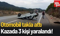 Otomobil takla attı 3 kişi yaralandı