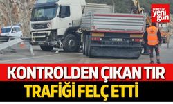 Kontrolden Çıkan Tır Trafiğini Felç Etti