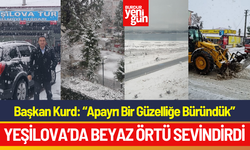 Yeşilova’da Beyaz Örtü Sevindirdi