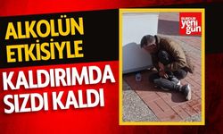 Alkolün etkisiyle kaldırımda sızdı