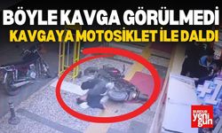 Bıçaklı Kavgaya Motosiklet İle Böyle Daldı