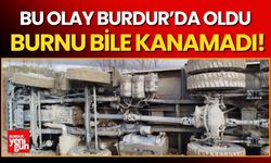 Burdur’da Kamyon Kazası Sürücünün Burnu Bile Kanamadı