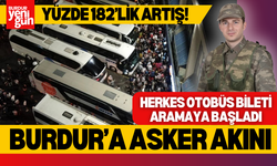 Burdur’a Asker Akını: Otobüs Bileti Aramalarında Yüzde 182’lik Artış!