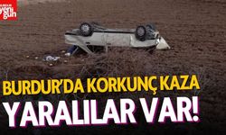 Burdur'da otomobil takla attı yaralılar var!