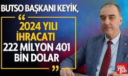 BUTSO Başkanı Keyik:''2024 Yılı İhracatı 222 Milyon 401 Bin Dolar''