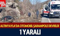 Altınyayla’da Otomobil Şarampole Devrildi: 1 Yaralı