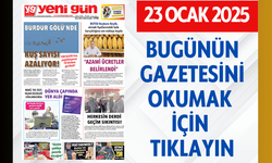 23 OCAK 2025 PERŞEMBE BURDUR YENİ GÜN GAZETESİ SAYFALARI