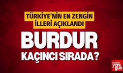 Türkiye'nin en zengin illeri açıklandı: Burdur kaçıncı sırada?