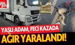 Yaşlı adam kazada ağır yaralandı