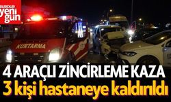 4 araçlı zincirleme kaza: 3 yaralı