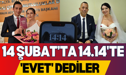 Sevgililer Günü'nde 14.14'te 'evet' dediler