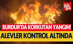 Burdur’da Korkutan Yangın! Alevler Kontrol Altında