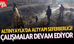 Altınyayla’da Altyapı Çalışmaları Devam Ediyor