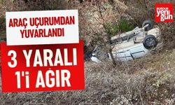 Araç Uçurumdan Yuvarlandı 3 Yaralı Var