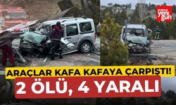 Araçlar Kafa Kafaya Çarpıştı! 2 Ölü, 4 Yaralı