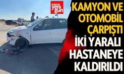 Kamyonetle otomobilin çarpıştığı kazada baba ve oğlu yaralandı