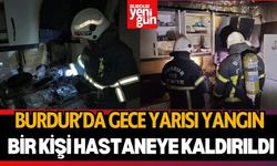 Burdur’da Gece Yarısı Korkutan Yangın