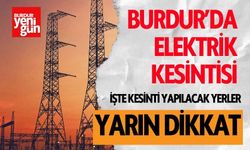 Burdur’da 27 Şubat’ta Elektrik Kesintisi