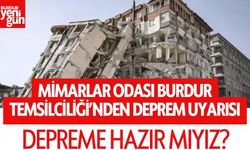 Mimarlar Odası Burdur Temsilciliği’nden Deprem Uyarısı