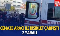 Cenaze Aracı ile Motorlu Bisiklet Çarpıştı: 2 Yaralı!