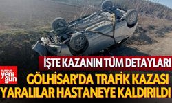 Gölhisar'da otomobil devrildi! 3 kişi yaralandı