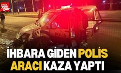 İhbara Giden Polis Aracı Kaza Yaptı