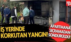 İş Yerinde Yangın! Alevler Apartmana Sıçramadan Söndürüldü!