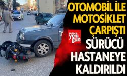 Otomobille çarpışan motosikletli yaralandı