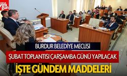 Burdur Belediye Meclisi'nin Şubat Ayı Toplantı Gündemi Belli Oldu