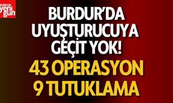 Burdur’da Uyuşturucuya Geçit Yok: 43 Operasyon, 9 Tutuklama