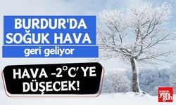 Burdur’da Hava -2°C’ye Düşecek