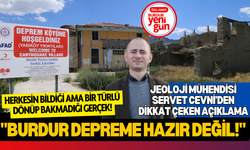 Jeoloji Mühendisi Servet Cevni: "Burdur depreme hazır değil!"