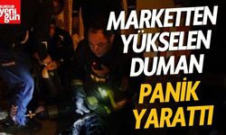 Marketten Yükselen Duman Panik Yarattı