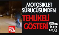 Motosiklet Sürücüsünden Tehlikeli Gösteri!