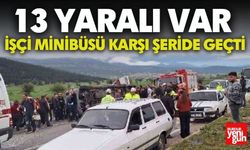 İşçi Minibüsü Karşı Şeride Geçti