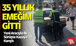 Yeni Aracıyla İlk Sürüşte Kazaya Karıştı
