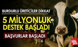 Burdur'da Üreticilere 5 Milyon TL Destek
