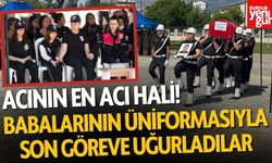 Acının En Ağır Hali: Kızları, Polis Üniformasıyla Babalarını Sonsuzluğa Uğurladılar
