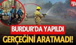 Burdur'da gerçeğini aratmayan orman yangını tatbikatı