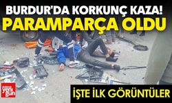 Burdur'da Korkunç Kaza! Paramparça Oldu