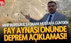 Burdur'da Fay Aynası Önünde Deprem Açıklaması