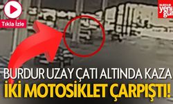 Burdur Uzay Çatı Altında İki Motosiklet Çarpıştı