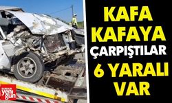 İşçileri Taşıyan Araç Kafa Kafaya Çarpıştı