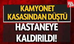 Kamyonet kasasından düşen kişi yaralandı
