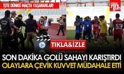 Son dakika golü sahayı karıştırdı, olaylara çevik kuvvet müdahale etti