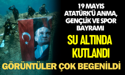 Su Altında 19 Mayıs Bayramını Kutladılar!