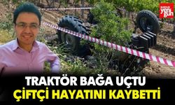 Traktör Bağa Uçtu Çiftçi Hayatını Kaybetti