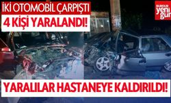 İki Otomobil Çarpıştı! 4 Kişi Yaralandı