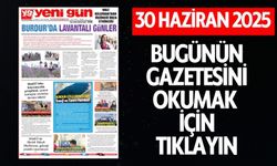 30 HAZİRAN 2025 PAZARTESİ BURDUR YENİ GÜN GAZETESİ SAYFALARI