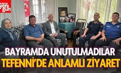 Bayramda Unutulmadılar: Tefenni'de Şehit Ailesine Anlamlı Ziyaret